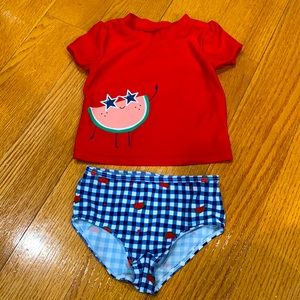 Carter’s toddler girl 2 piece swimsuit
